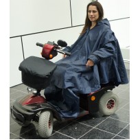 Mobility scooter Rain cape with removable lining